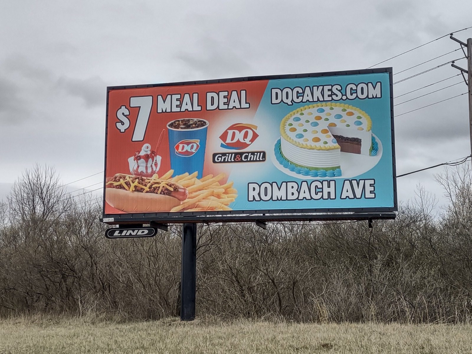 Dairy Queen billboard, food billboard, DQ billboard,