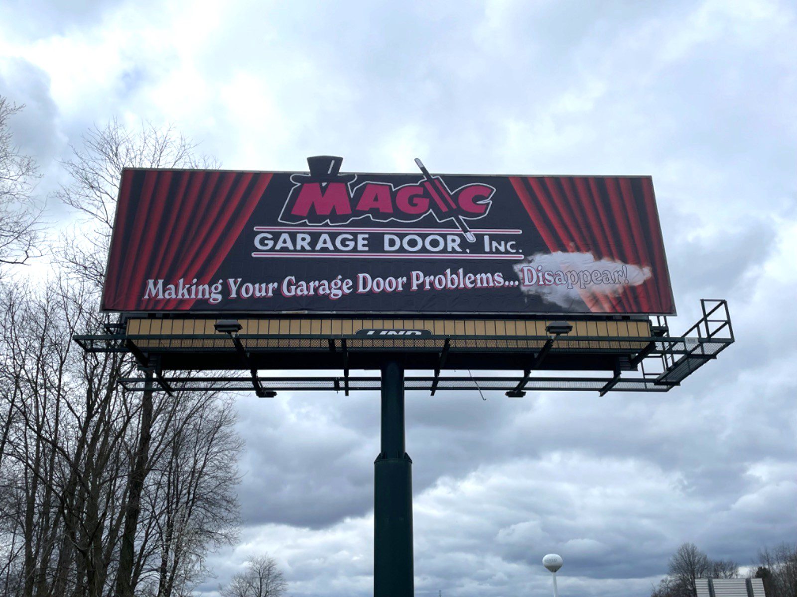 Magic Garage Door billboard, garage billboard