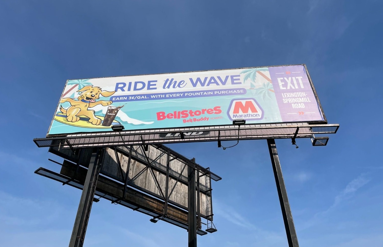 BellStores billboard, Marathon billboard, summer billboard