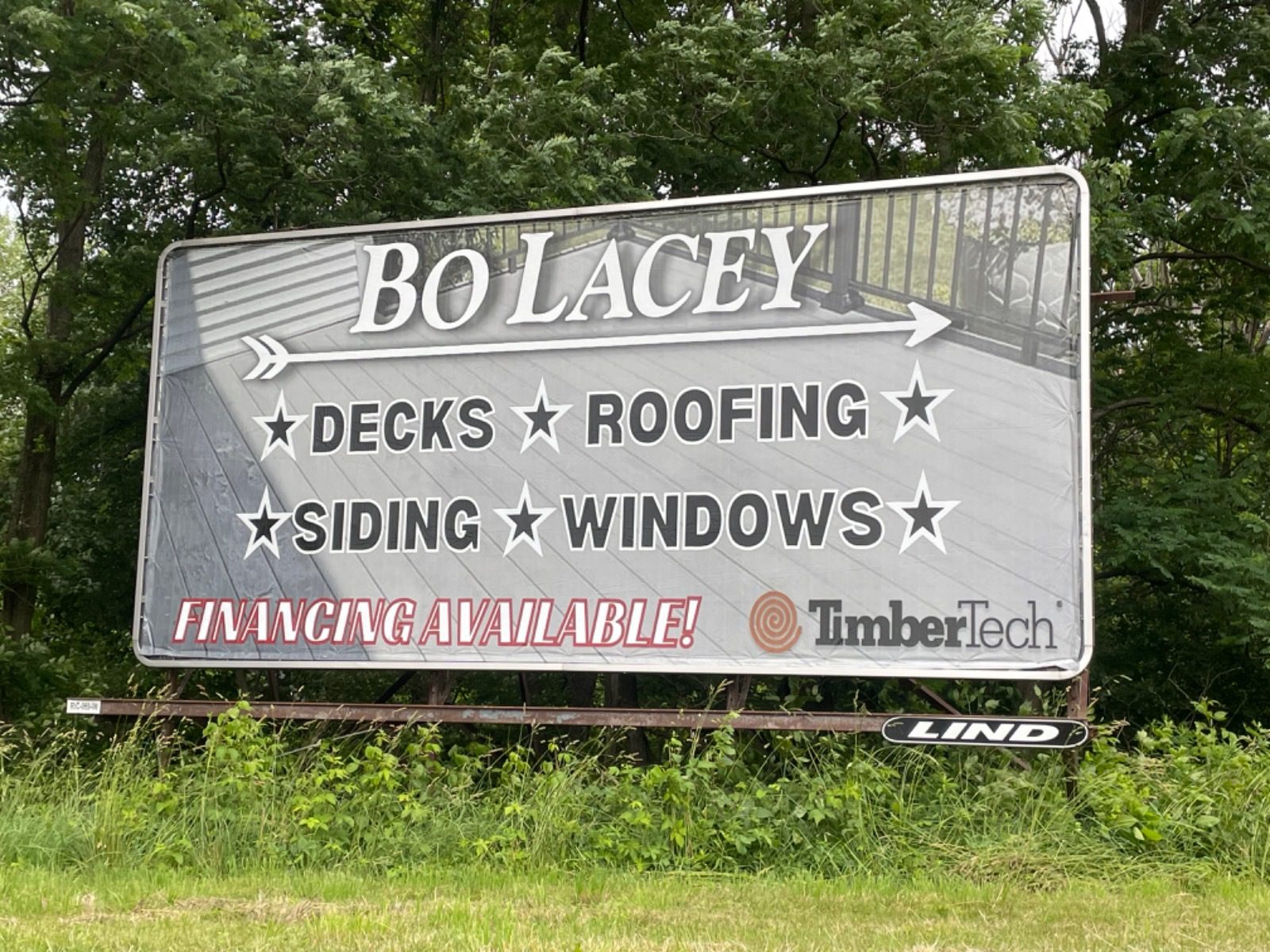 Bo Lacey Billboard, Construction Billboard
