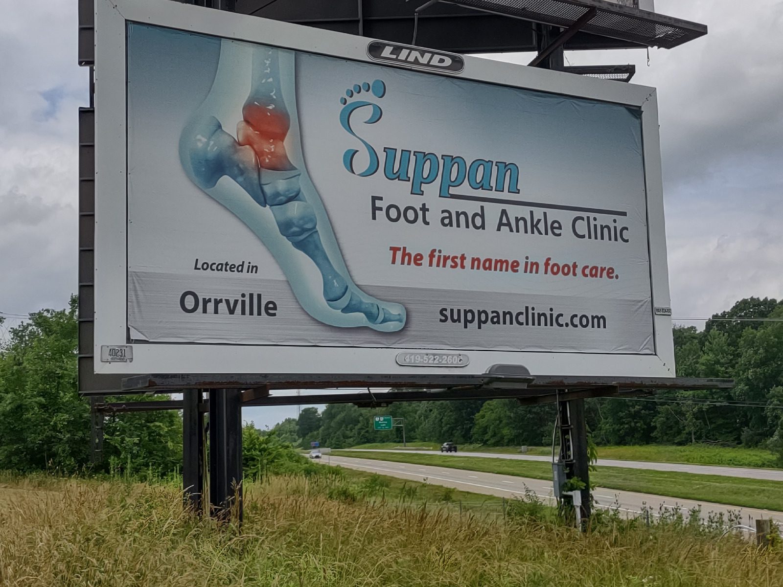 Suppan Foot and Anle billboard, foot doctor billboard
