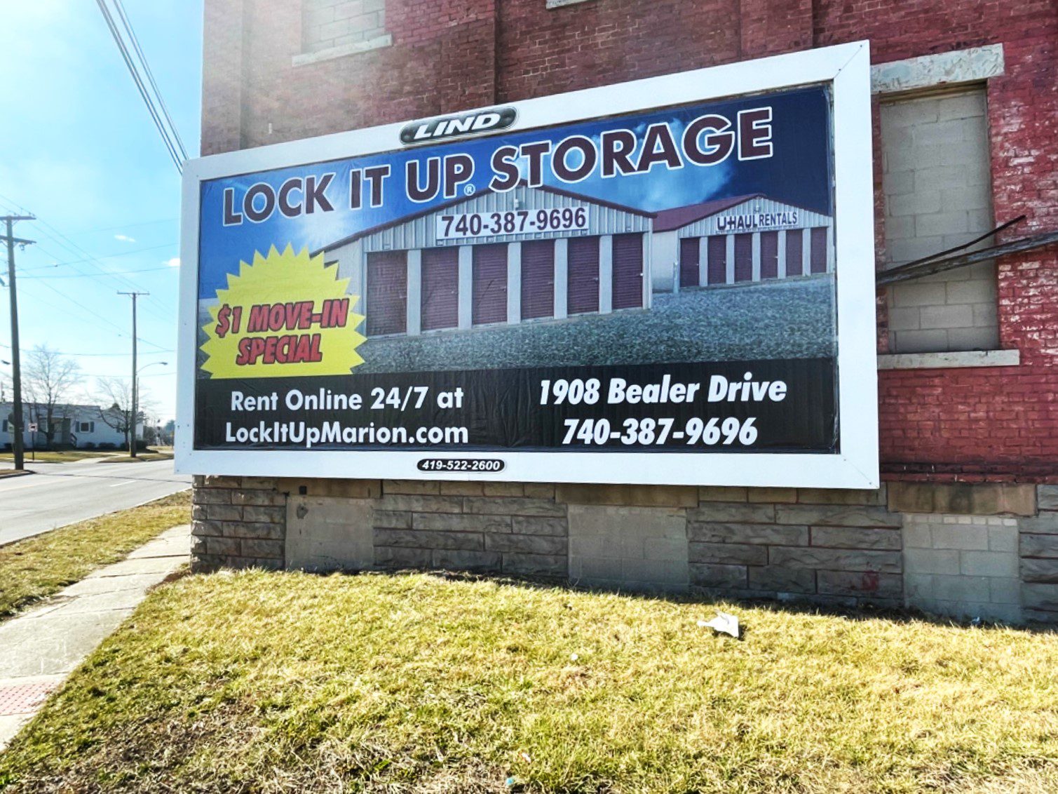 Lock It Up Storage billboard, storage unit billboard, storage units