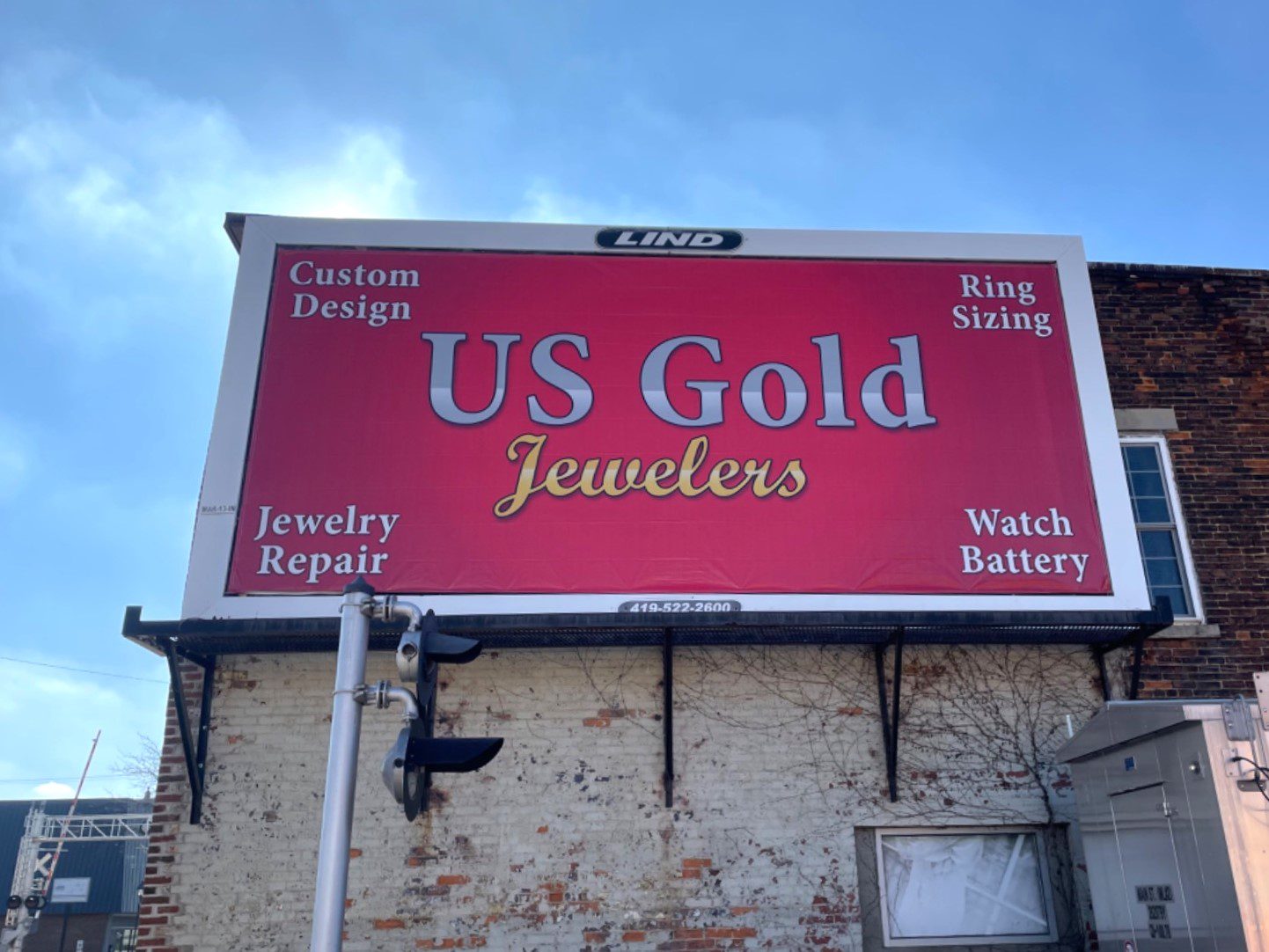 US Gold billboard, jewelry billboard