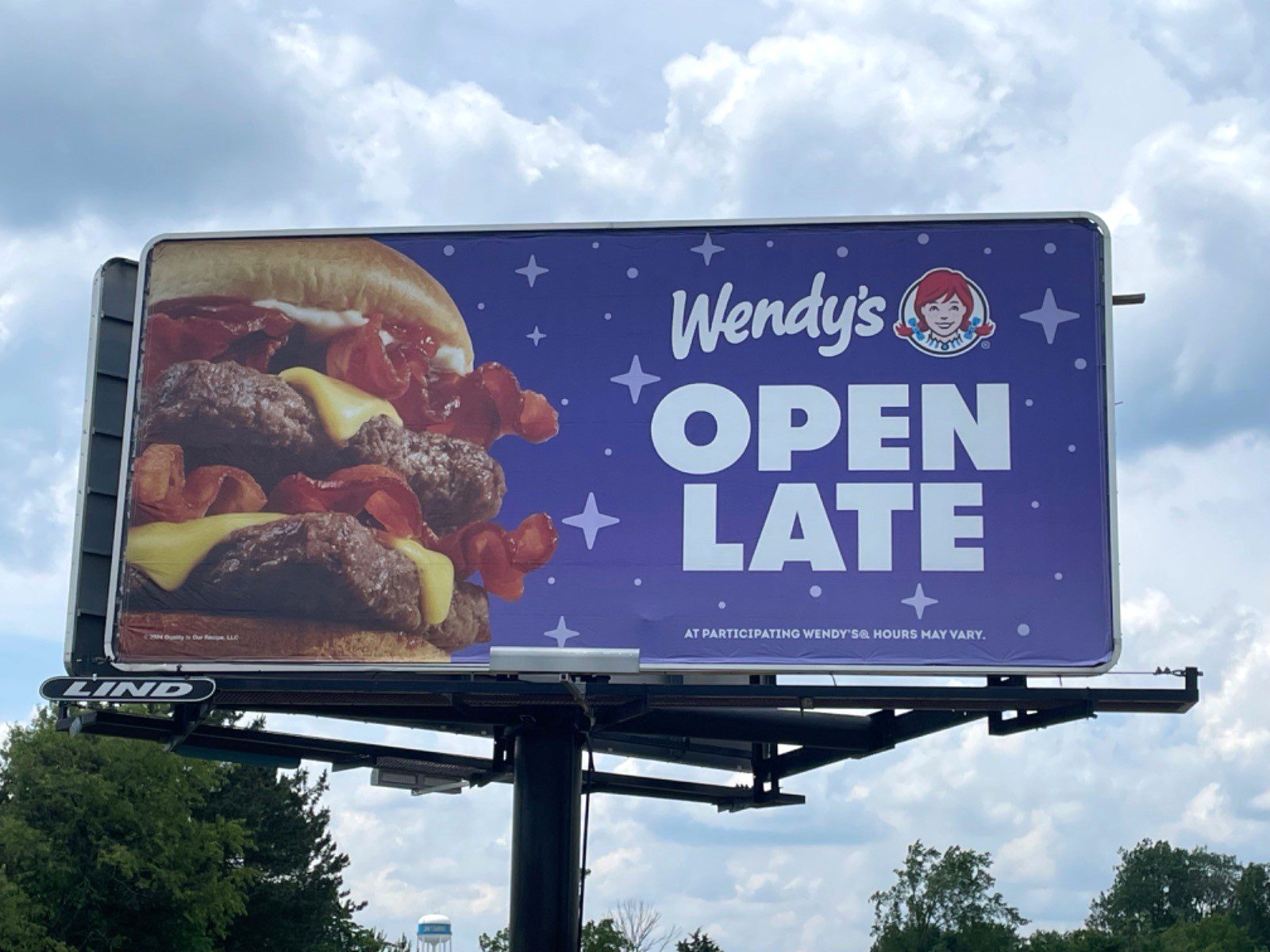 Wendy's Billboard, burger billboard, food billboard