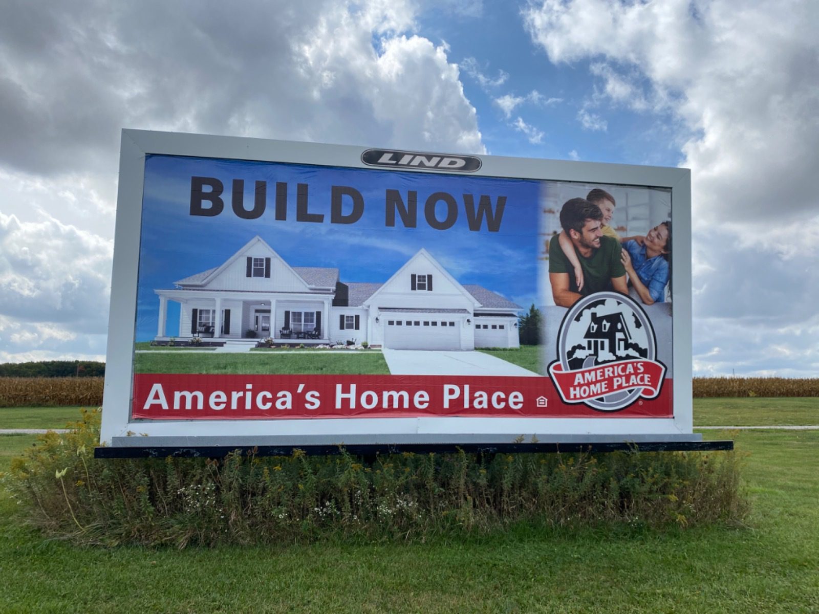 America's Home Place billboard, custom home billboards