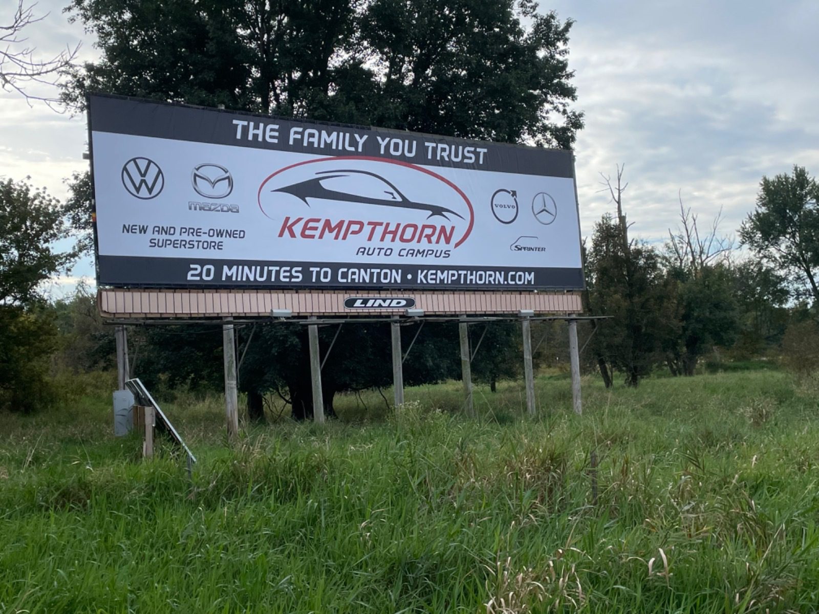 Kempthorn Motors billboard, auto billboard