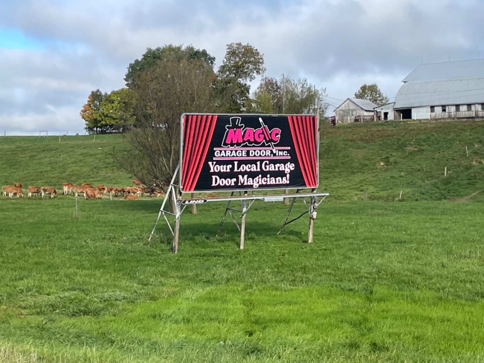 Magic Garage Door billboard, garage door billboard